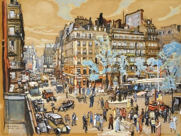 Paris Oil Painting by Andar Szekely von Doba