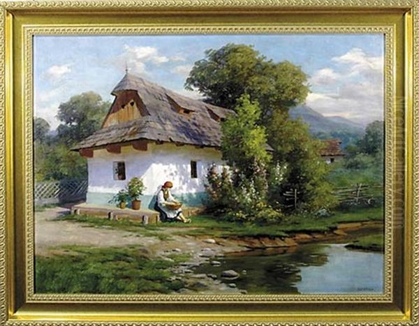 Country Life Oil Painting by Tibor Szontagh