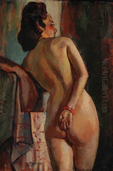 Nude Oil Painting by Seweryn Szreyer