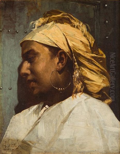 Mulatto Oil Painting by Pantaleon Szyndler