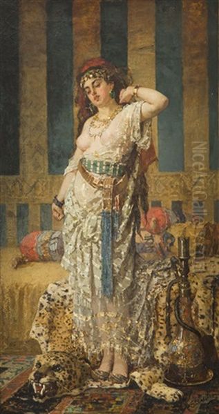 Odalisque Oil Painting by Pantaleon Szyndler