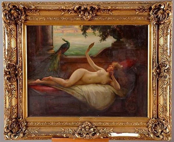 Femme Nue Allongee Sur Un Divan Oil Painting by Emile Tabary