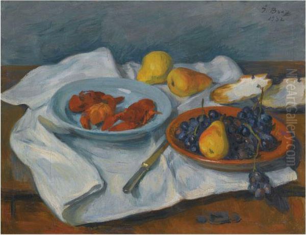 Still Life With Crayfish Oil Painting by Osip Emmanuelovich Braz