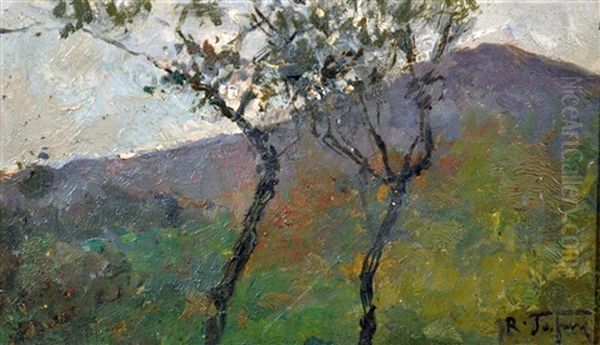 Paesaggio Con Alberi Oil Painting by Raffaele Tafuri