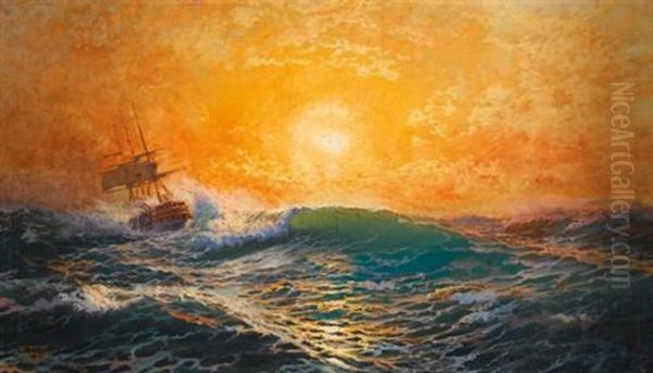 Marine Oil Painting by Diyarbakirli Tahsin