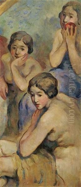 Female Nude Oil Painting by Atomi Tai