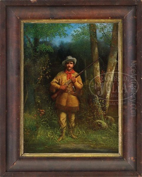 Portrait Of A Hunter (possibly Theodore Roosevelt) Oil Painting by Arthur Fitzwilliam Tait