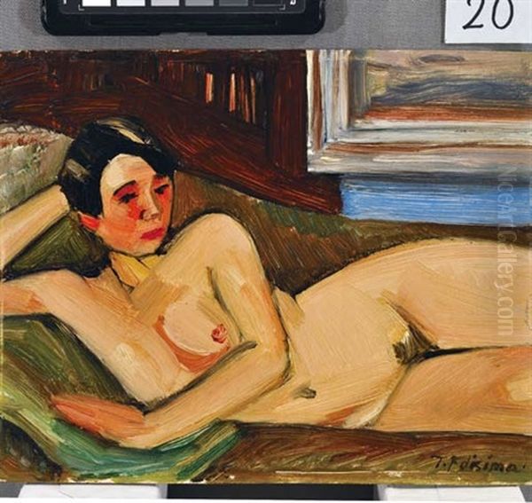 Female Nude Oil Painting by Fujishima Takeji