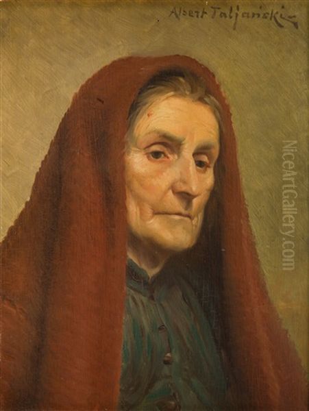 Old Woman Oil Painting by Albert Taljansky