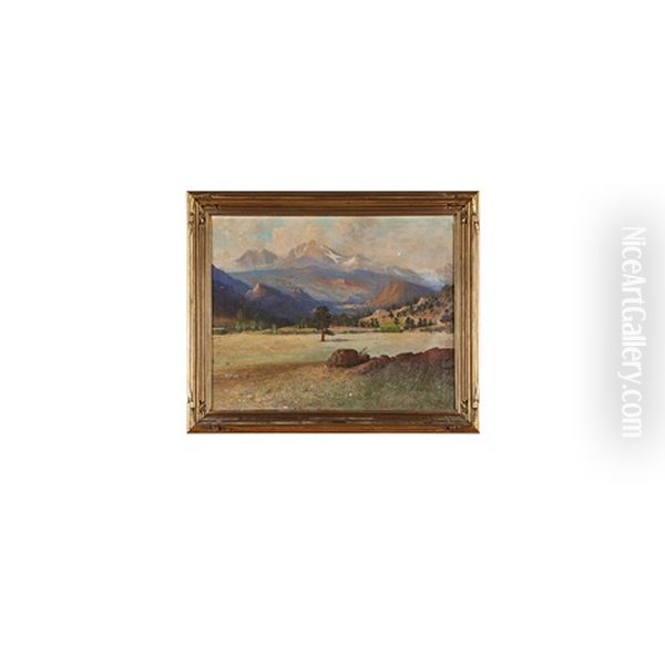 Long's Peak; Lake Odessa; View From Devil's Gulch Road (3 Works) Oil Painting by Richard H. Tallant