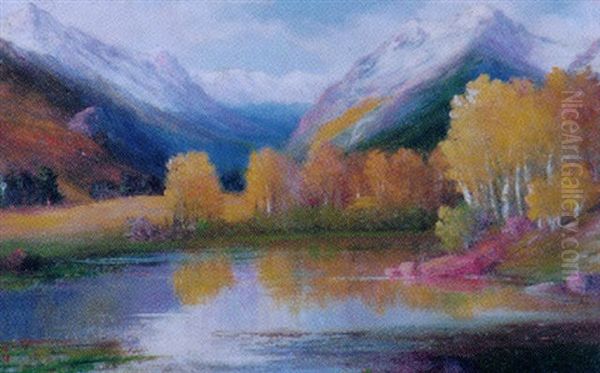 Sheep Lake In October, Rocky Mt. National Park, Colo Oil Painting by Richard H. Tallant