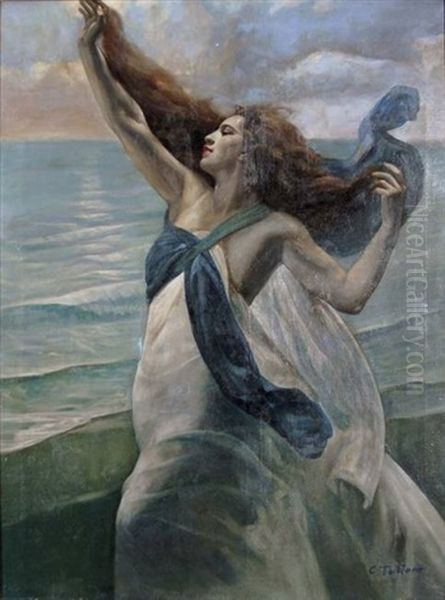 Danza Sul Mare Oil Painting by Cesare Tallone