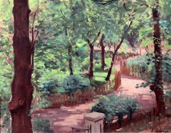 Garden In The South Of France Oil Painting by Algernon Talmage