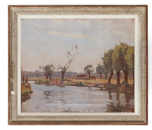 On The Avon Oil Painting by Algernon Talmage