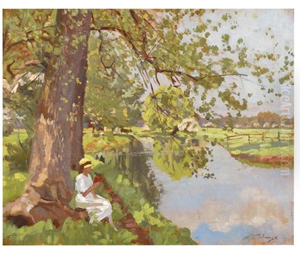 In Dedham Valley Oil Painting by Algernon Talmage