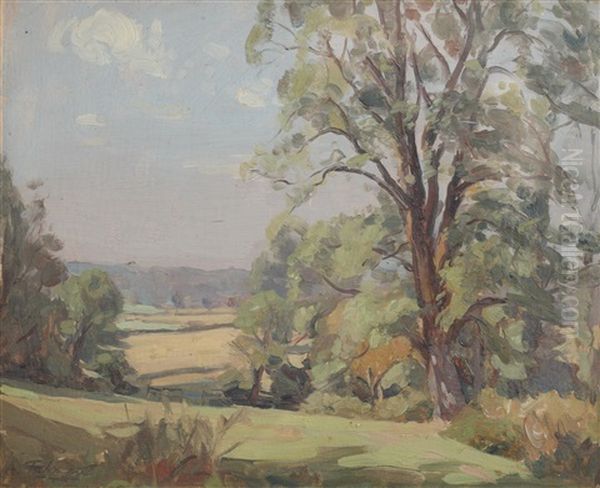 Early Morning, Dedham Valley Oil Painting by Algernon Talmage