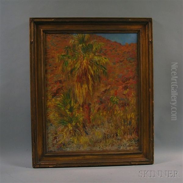 Palm Trees, California Oil Painting by Arnaldo Casella Tamburini Jr.