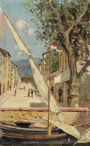 Viareggio Oil Painting by Arnaldo Tamburini