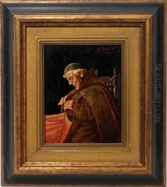 Study Of Monk, Florence Oil Painting by Arnaldo Tamburini