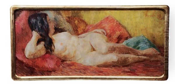 Lying Nude Oil Painting by Walter Tanck