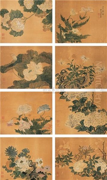 Flowers (album W/8 Works) Oil Painting by  Tang Luming