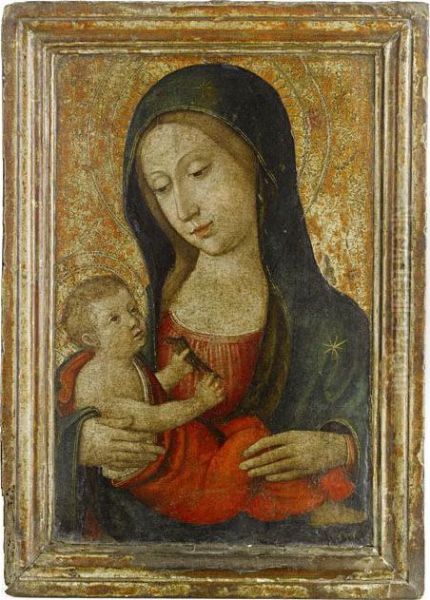 The Madonna And Child With A Goldfinch Oil Painting by Ludovico Brea