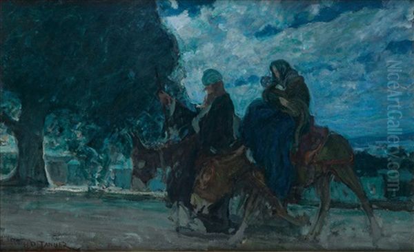 Flight Into Egypt Oil Painting by Henry Ossawa Tanner