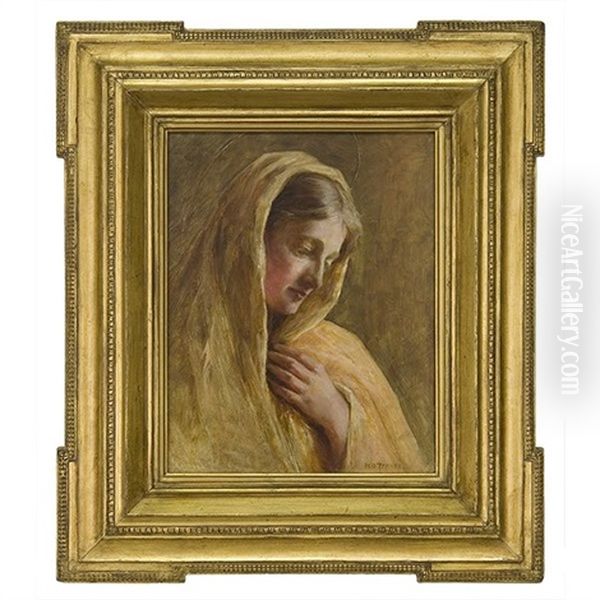 Virgin Mary In Meditation Oil Painting by Henry Ossawa Tanner