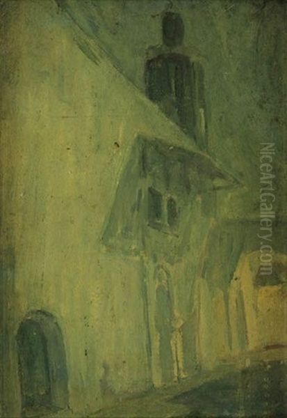 The House (wall) In Blue Oil Painting by Henry Ossawa Tanner