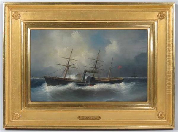 Wreck Of The Atlantic Oil Painting by Philippe Tanneur