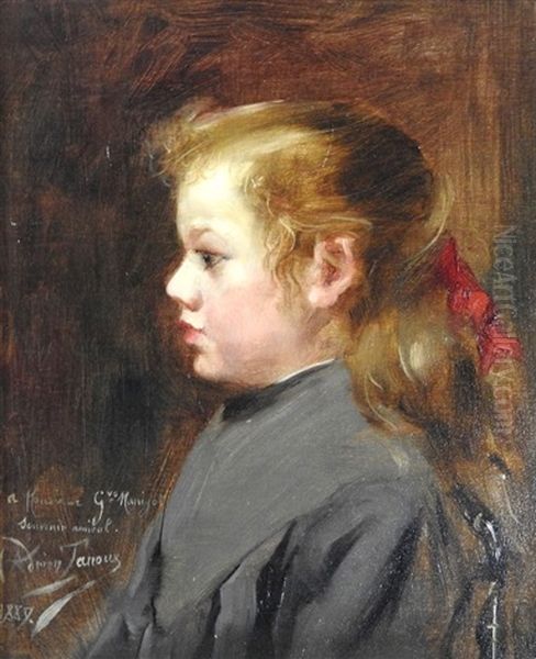 Nina Oil Painting by Henri Adrien Tanoux