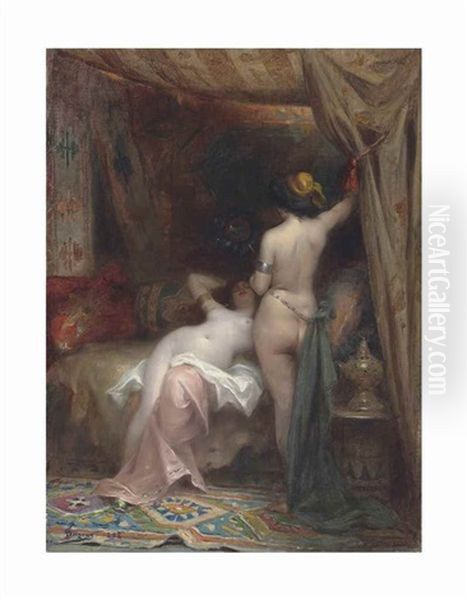 In The Harem Oil Painting by Henri Adrien Tanoux