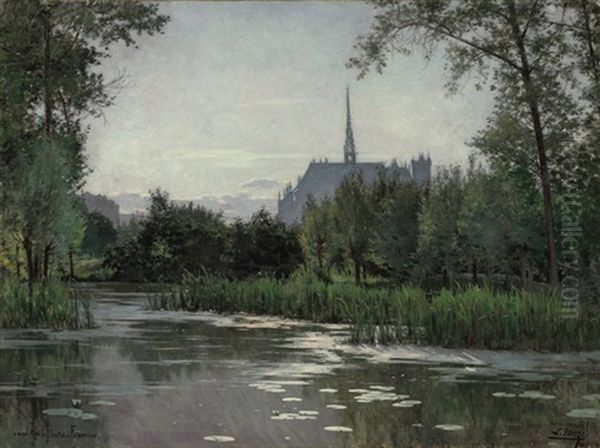 Cathedrale Notre-dame D'amiens Oil Painting by Leon Tanzi