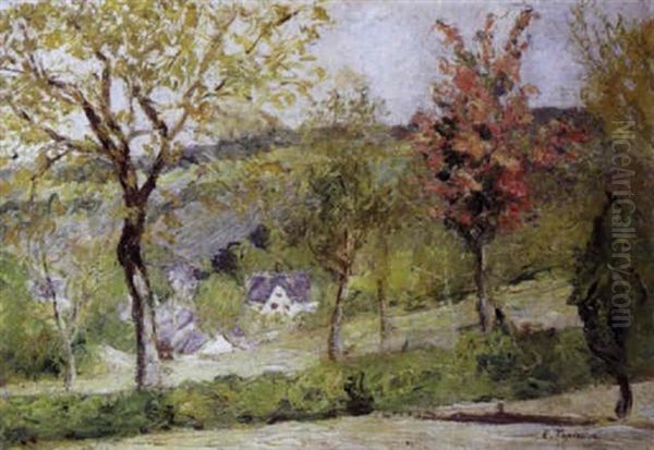 Paysage Campagnard En Automne by Edmond Anne Antoine Tapissier