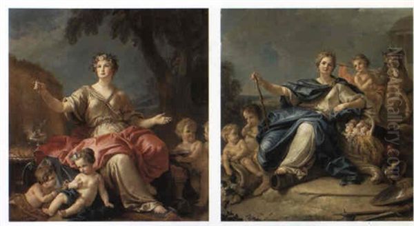 Personifications Of Asia And Europe Oil Painting by Guillaume Thomas Raphael Taraval