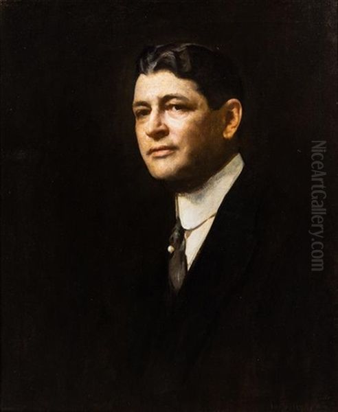 Portrait Of George Dempsey, 1929 Oil Painting by Edmund Charles Tarbell