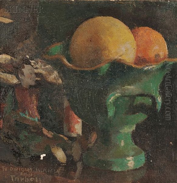 Still Life With Compote Of Fruit And An Oriental Figurine Oil Painting by Edmund Charles Tarbell