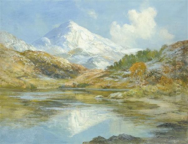 A View Of Ben Stack And Surrounding Mountains Oil Painting by J.A. Henderson Tarbet