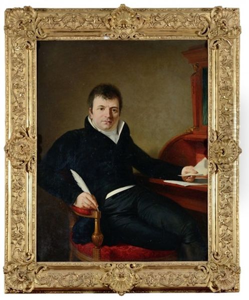 Portrait Presume De Francois-regis De La Bourdonnaye Comte De La Breteche, Secretaire Puis President Du Conseil General Du Maine-et-loire, Puis Depute, Ministre De L'interieur Et Pair De France Oil Painting by Jean Charles Tardieu