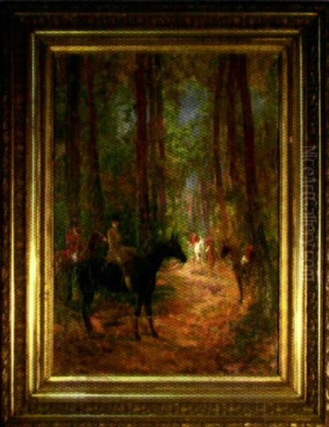 Le Rendez-vous De Chasse Oil Painting by Victor Francois Tardieu