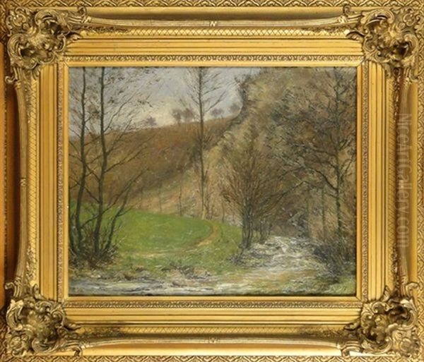 Cours D'eau Dans Les Bois Oil Painting by Jules Tasquin