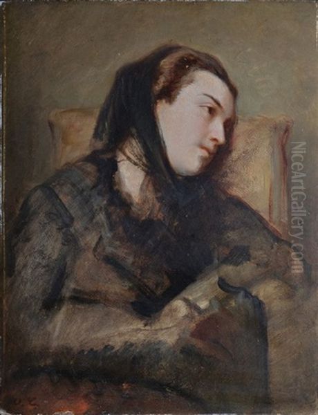 Melancolie Oil Painting by Nicolas Francois Octave Tassaert