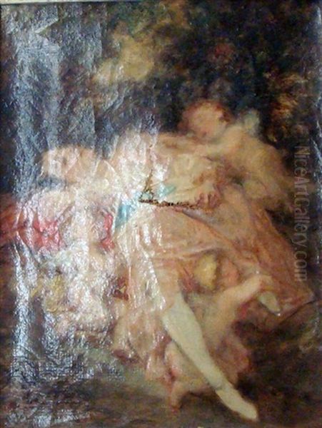 Venus Et Les Amours Oil Painting by Nicolas Francois Octave Tassaert