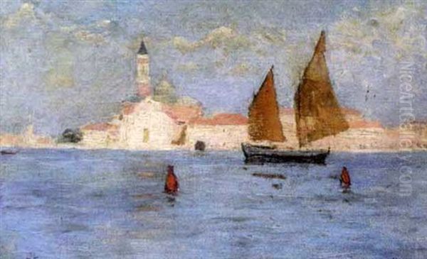 Bassin Sait-marc, Venise Oil Painting by Pierre Maurice Eugene Tastemain