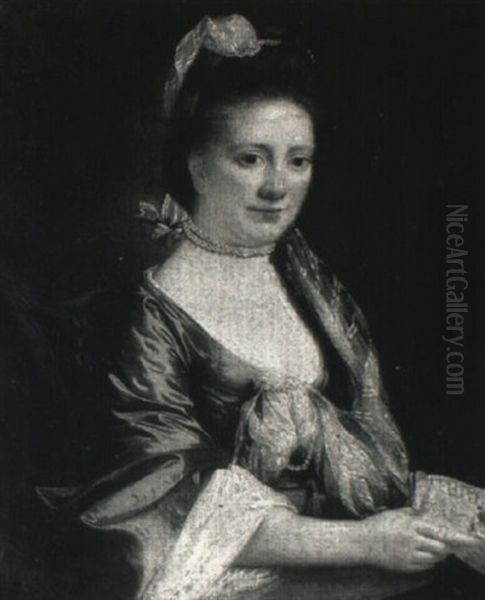 Portrait Of Miss Stevenson Of Stretford, Manchester Oil Painting by William Tate