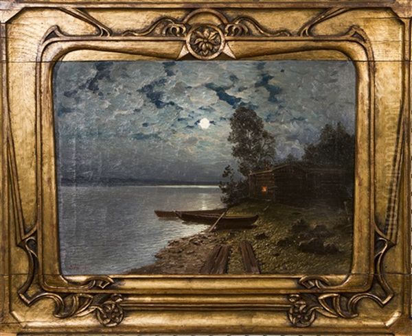 Moon Light Oil Painting by Eugen Taube