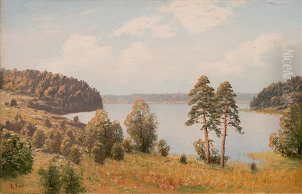 Motif From Saimaa Lake Oil Painting by Eugen Taube