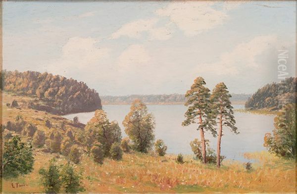 Motif From Saimaa Lake Oil Painting by Eugen Taube