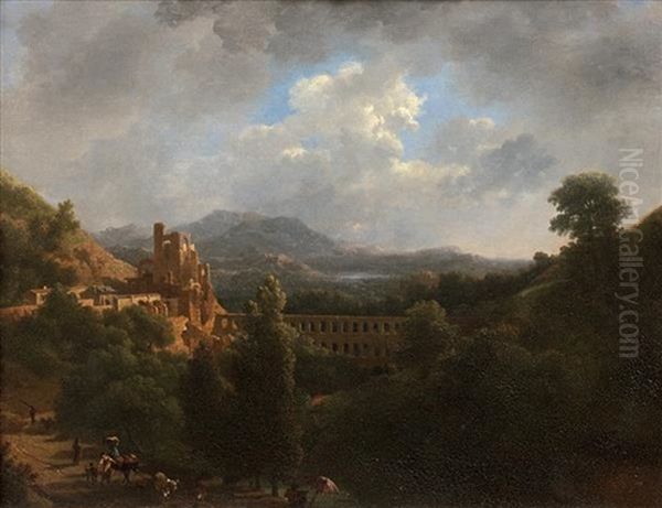 Les Environs De Messine Avec Un Aqueduc by Nicolas Antoine Taunay