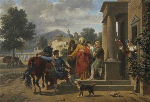 The Departure Of The Prodigal Son Oil Painting by Nicolas Antoine Taunay